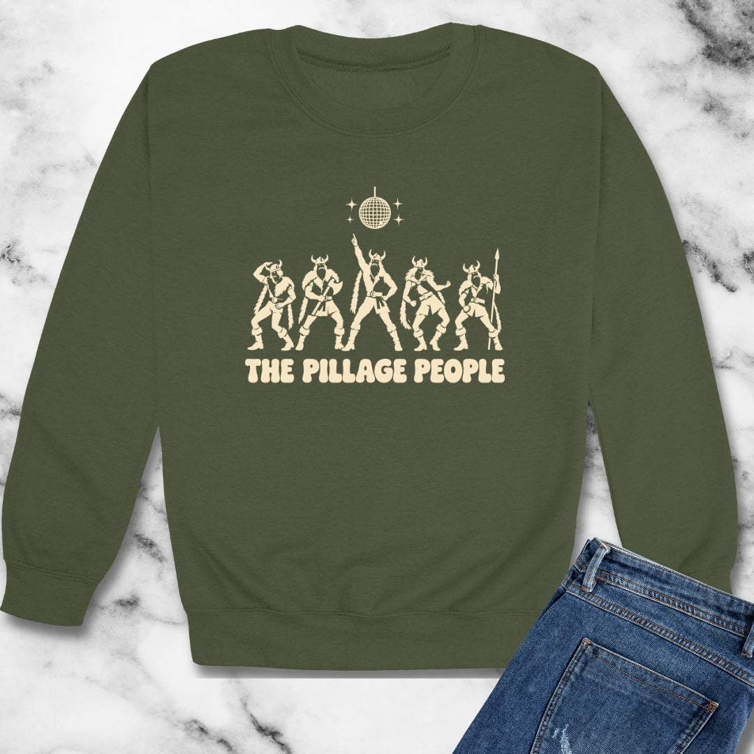 The Pillage People Silhouettes Unisex Heavy Crewneck Sweatshirt