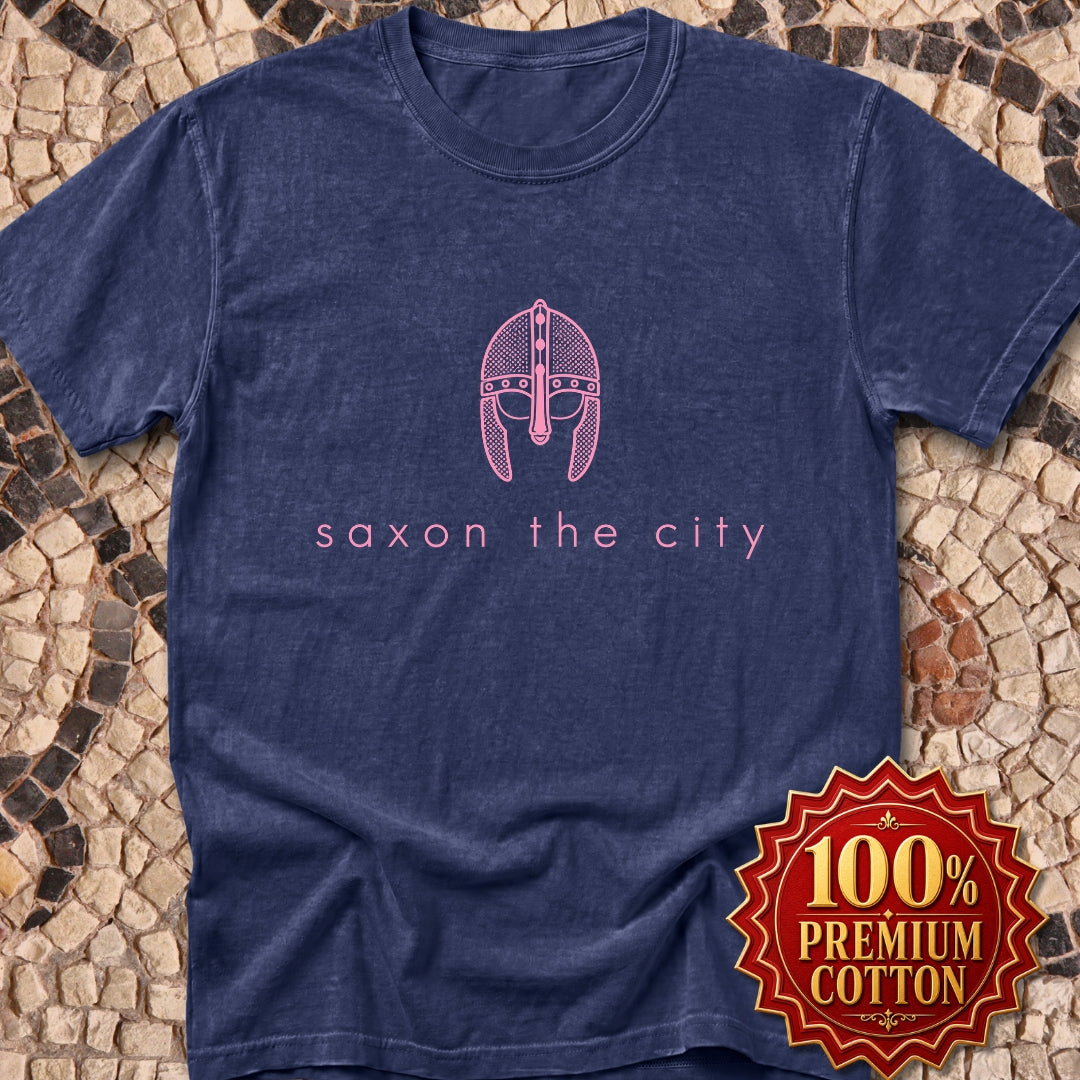 Saxon The City Logo Parody Premium Tee
