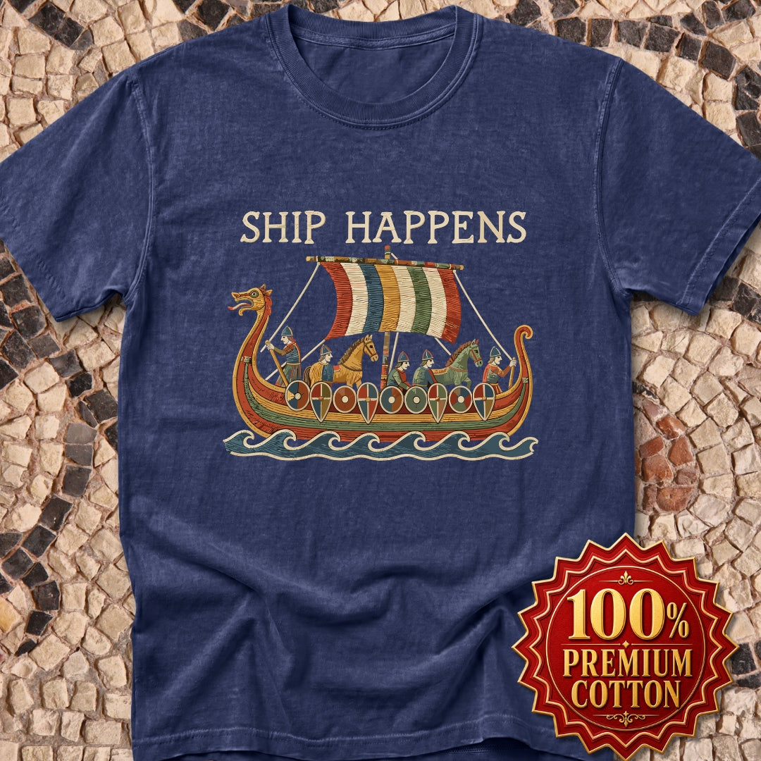 Bayeux Ship Happens Tapestry Premium Tee