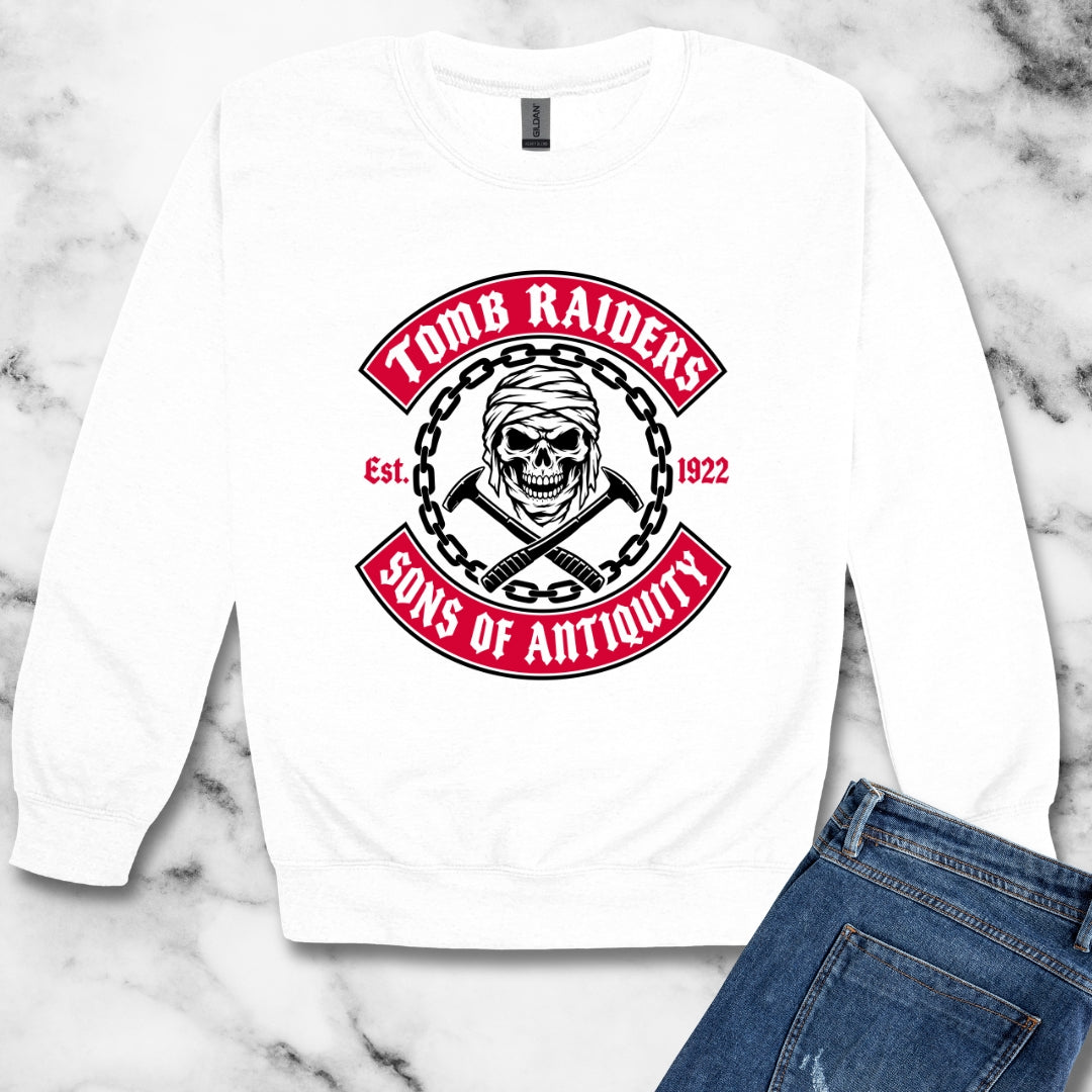 Tomb Raiders Sons of Antiquity Unisex Heavy Crewneck Sweatshirt
