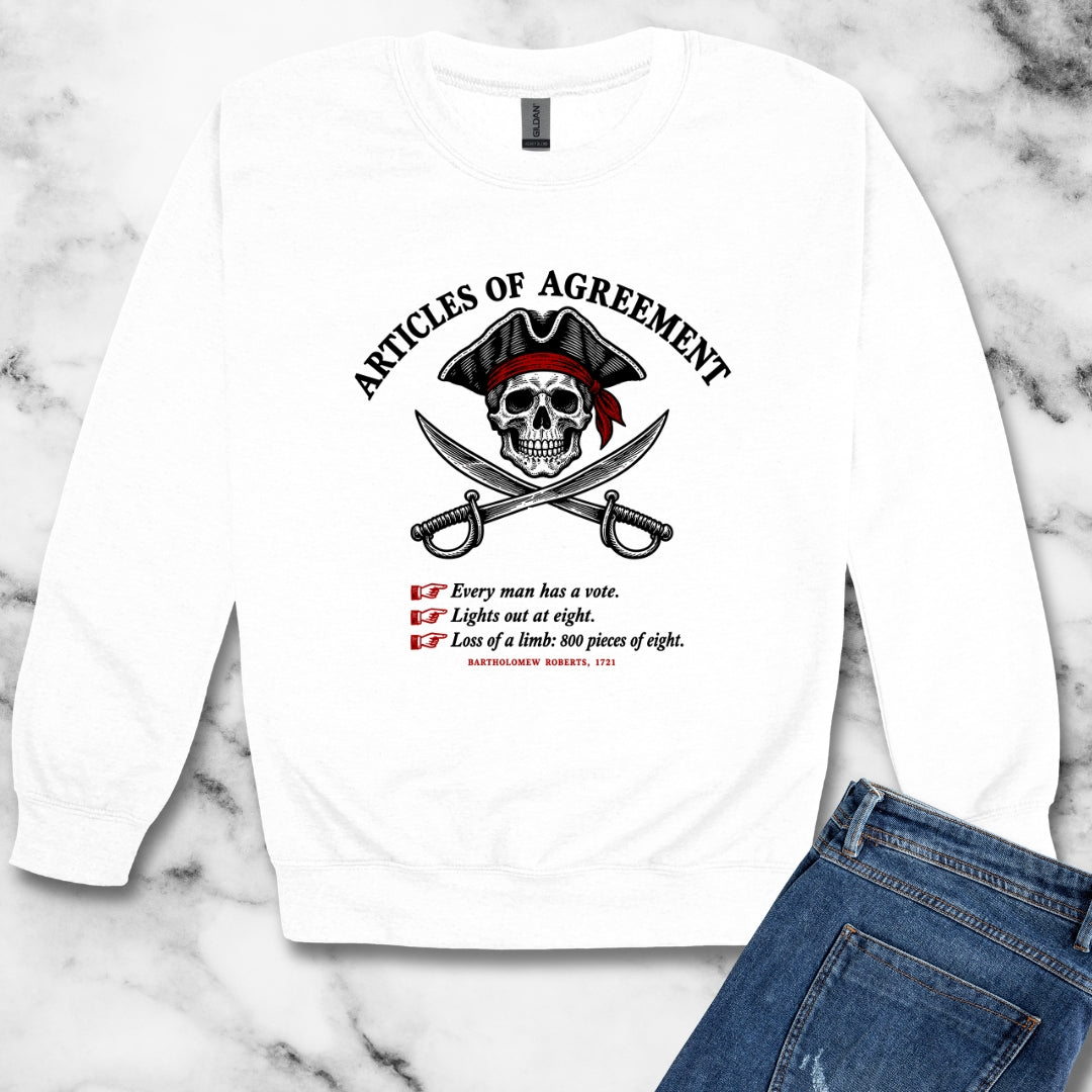 Articles of Agreement Pirate Code Unisex Heavy Crewneck Sweatshirt