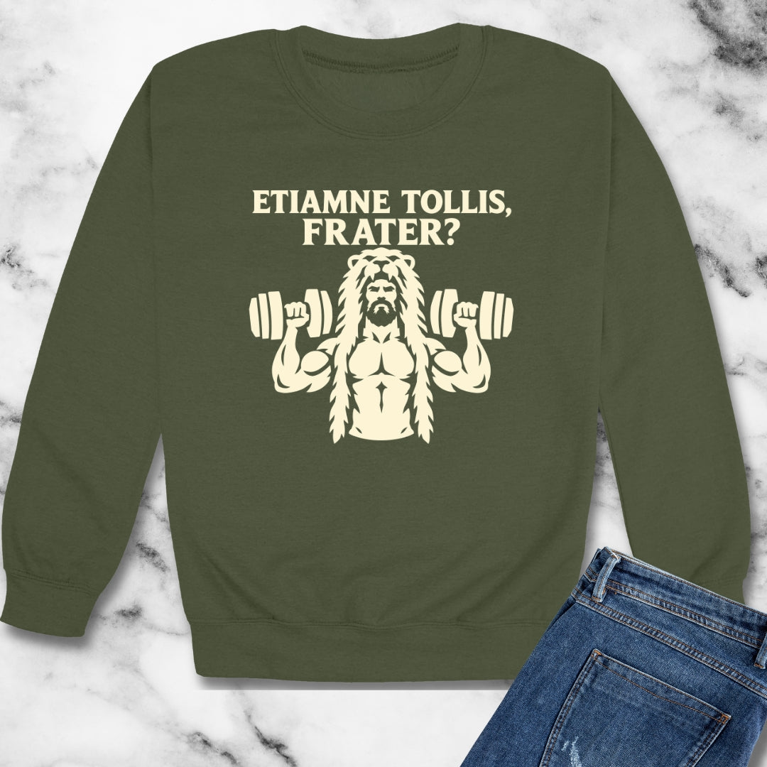 Hercules Do You Even Lift Silhouette Unisex Heavy Crewneck Sweatshirt