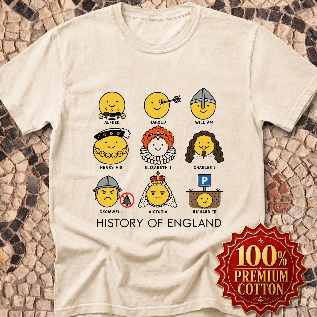 A Humorous History of England Grid Premium Tee
