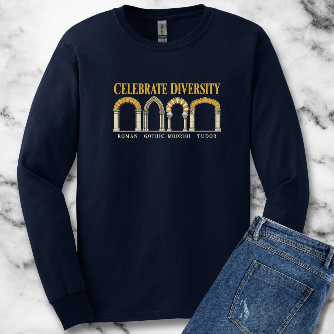 Celebrate Diversity Arches Unisex Long Sleeve Tee