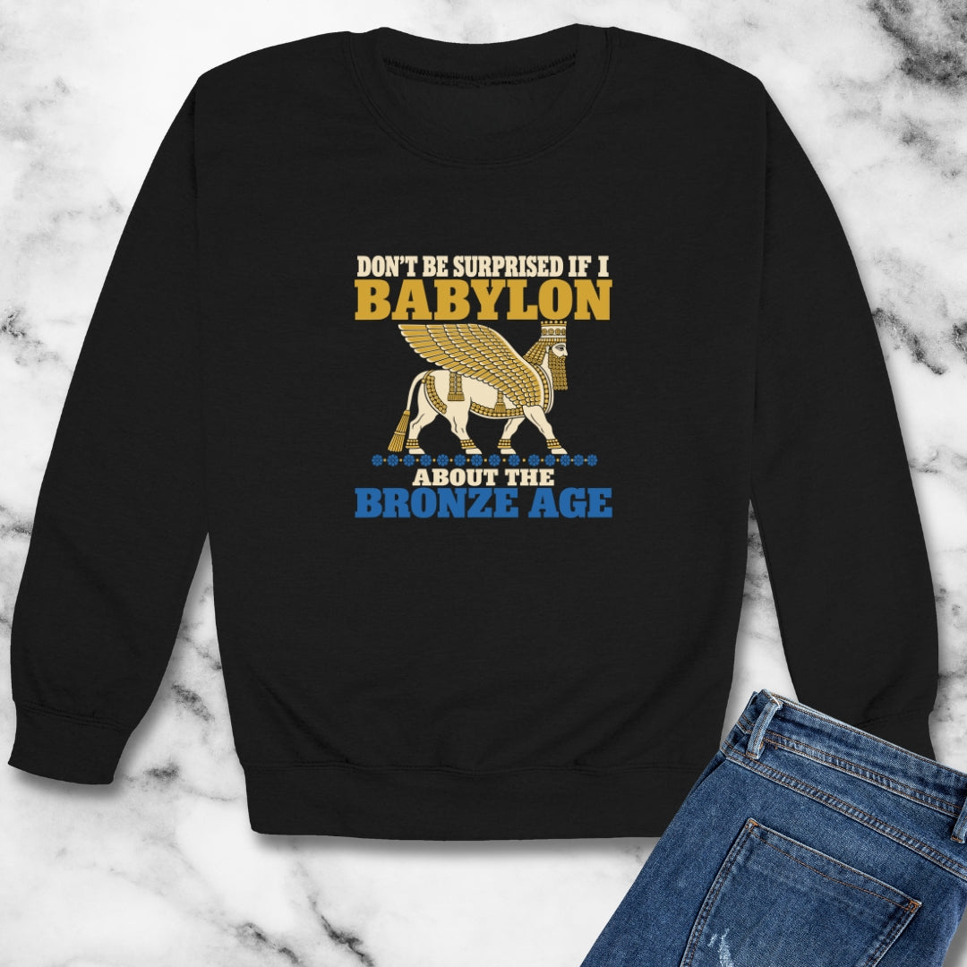Babylon About the Bronze Age Lamassu Unisex Heavy Crewneck Sweatshirt