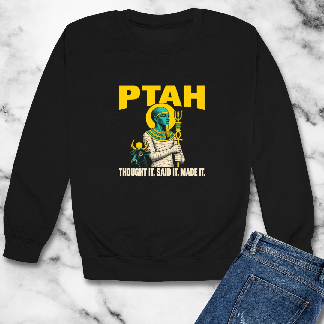 Ptah and the Apis Bull Unisex Heavy Crewneck Sweatshirt