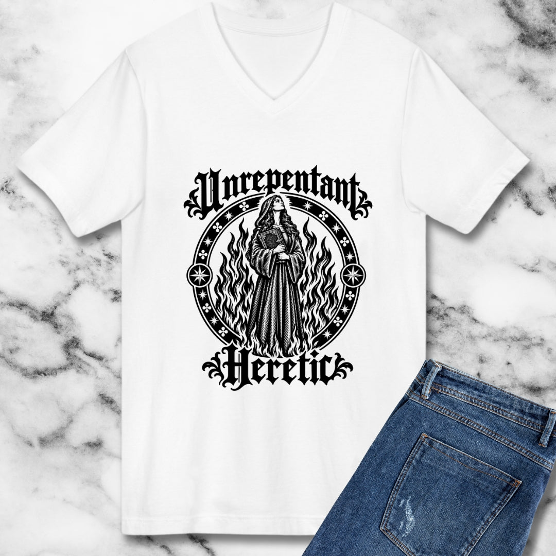 Unrepentant Heretic Woman V-neck