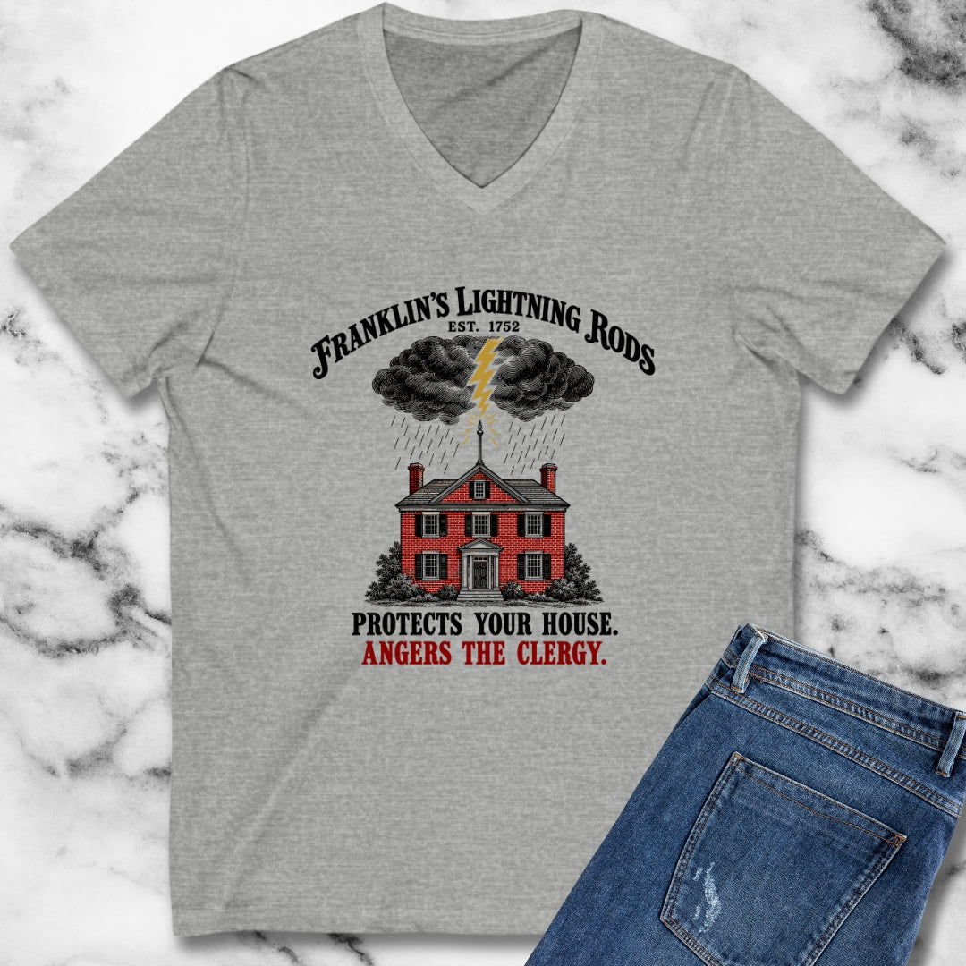 Franklin's Lightning Rods V-neck