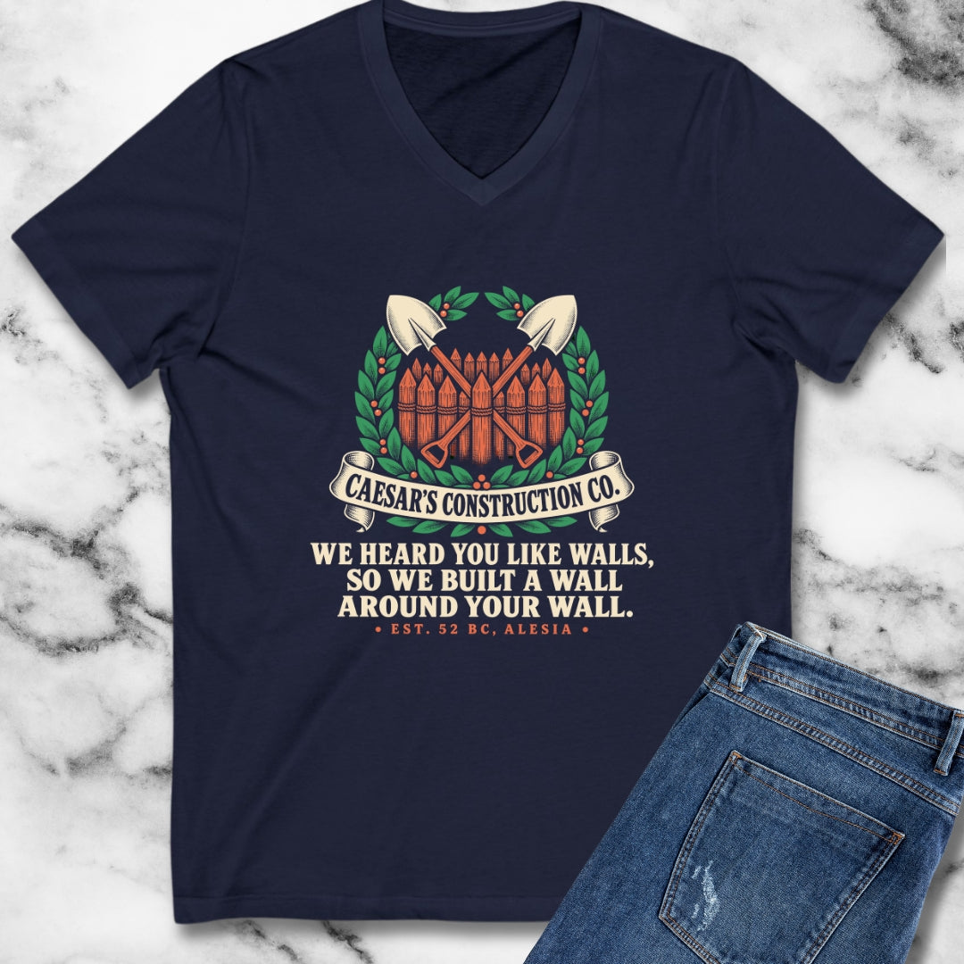 Caesar's Construction Co Crossed Shovels V-Neck