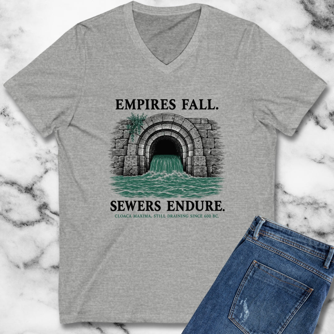 Empires Fall Sewers Endure Cloaca Maxima V-neck