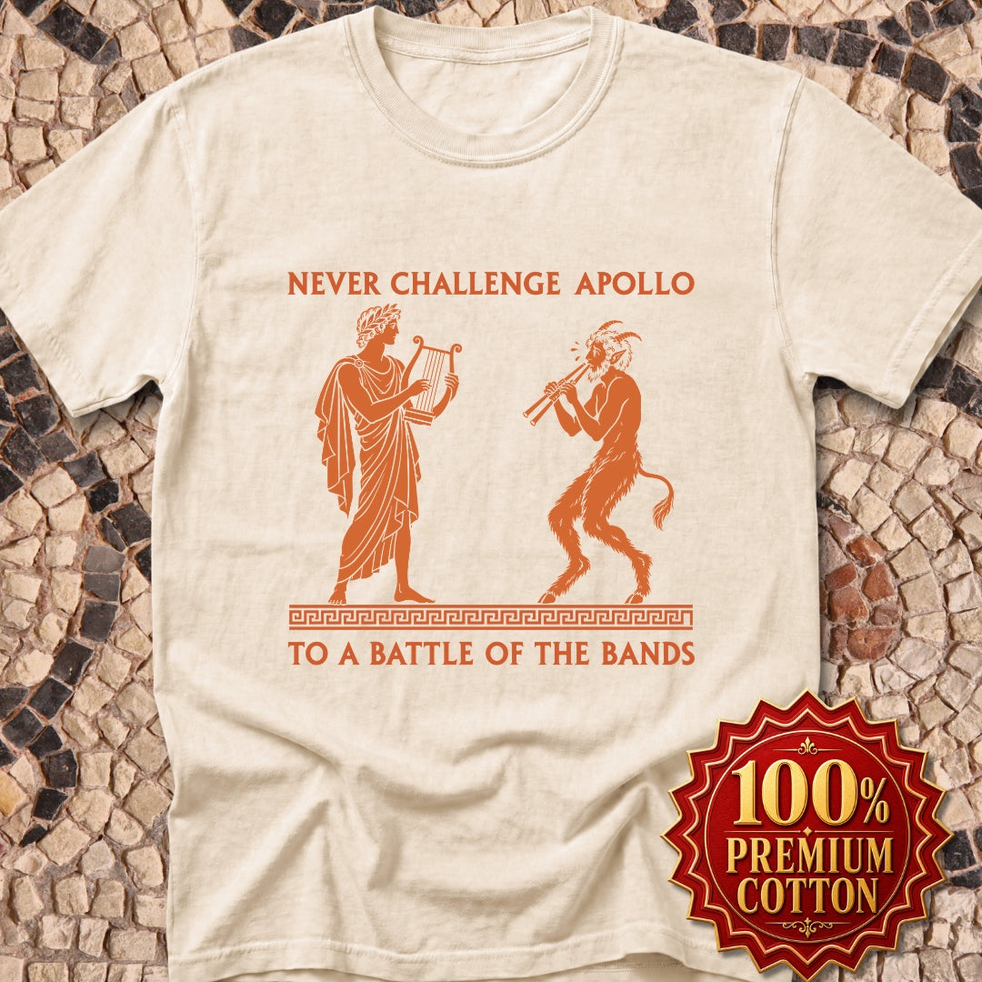 Never Challenge Apollo to a Battle of the Bands Premium Tee