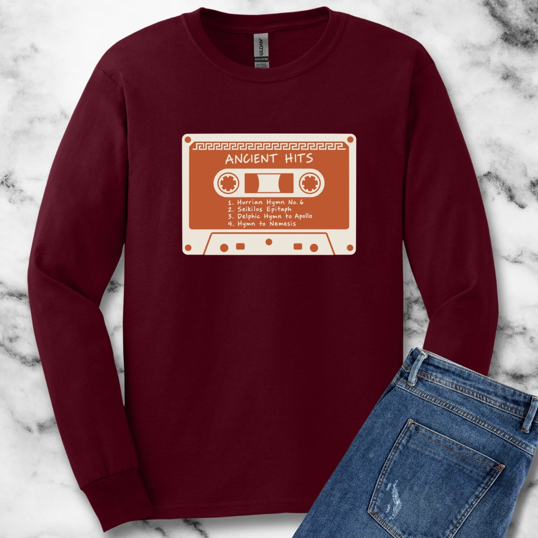 Ancient Hits Cassette Unisex Long Sleeve Tee