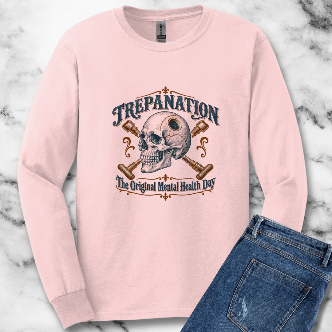 Trepanation The Original Mental Health Day Unisex Long Sleeve Tee