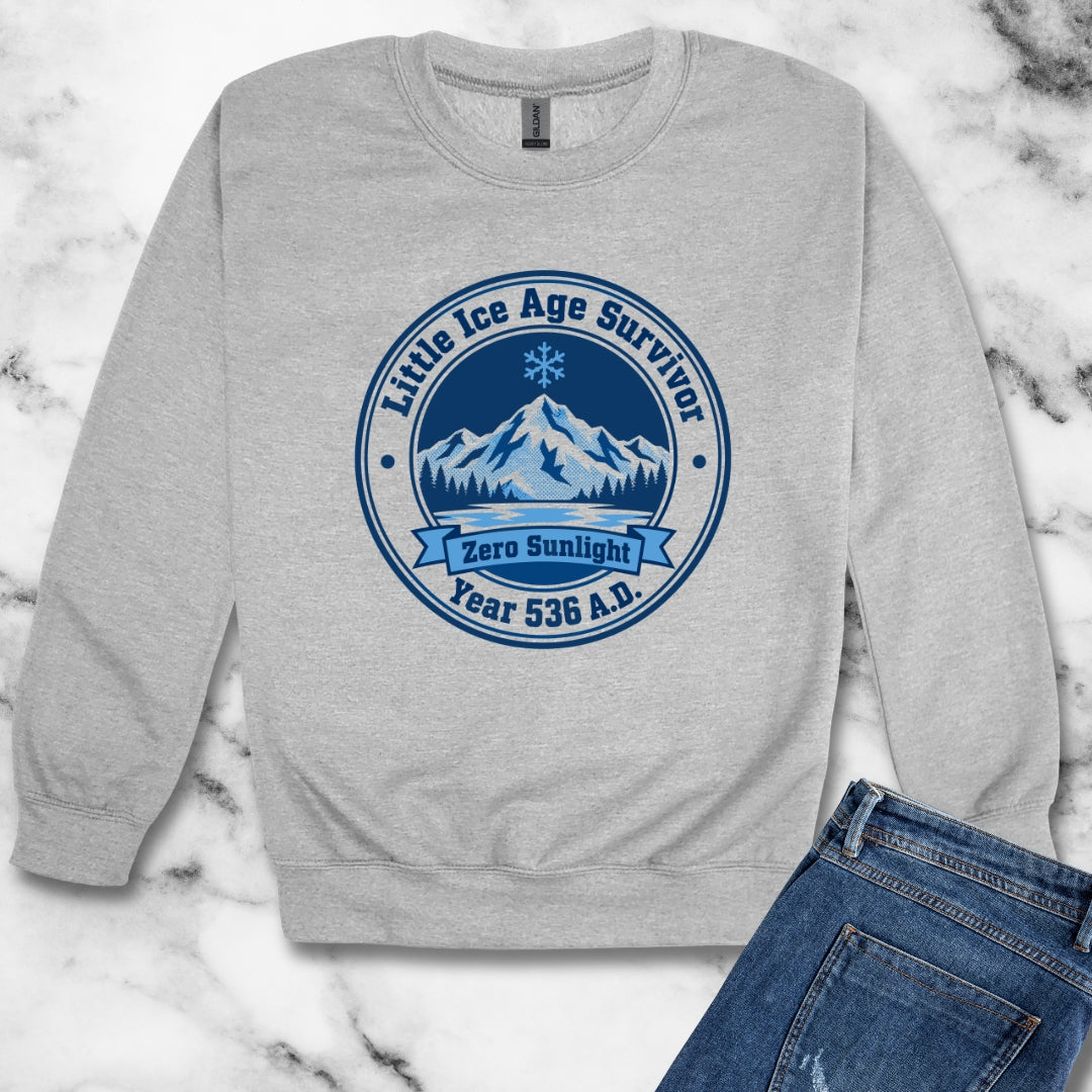 Little Ice Age Survivor 536 AD Unisex Heavy Crewneck Sweatshirt