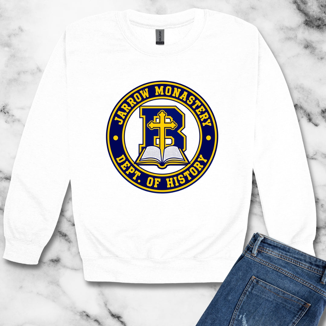 Jarrow Monastery Dept of History Unisex Heavy Crewneck Sweatshirt