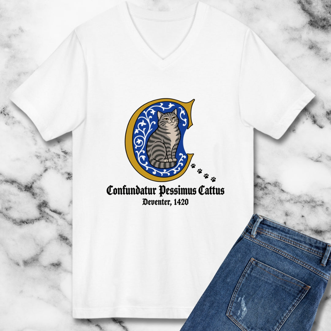 Confundatur Pessimus Cattus Deventer 1420 V-neck