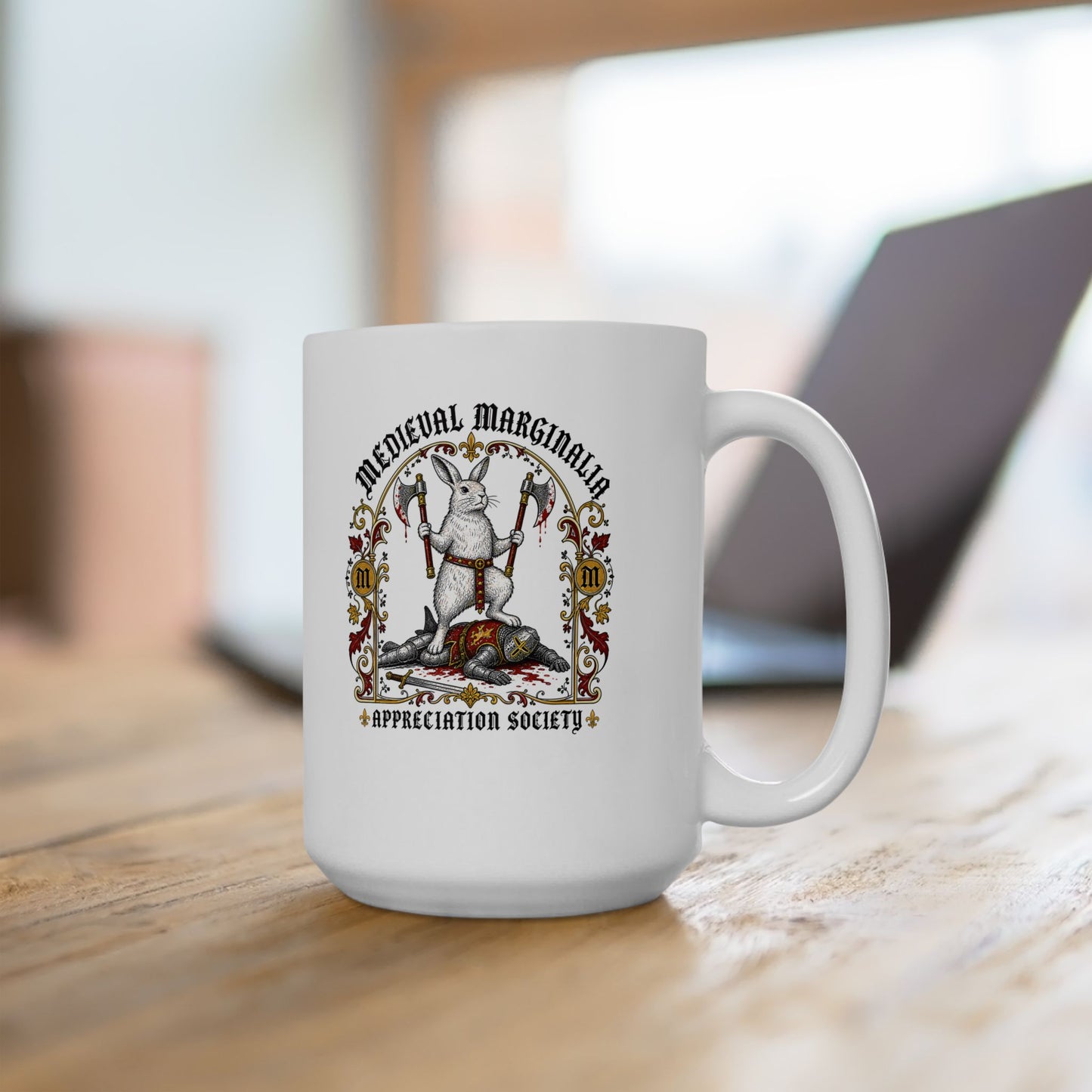 Medieval Marginalia Appreciation Society Rabbit Ceramic Mug, (11oz, 15oz)