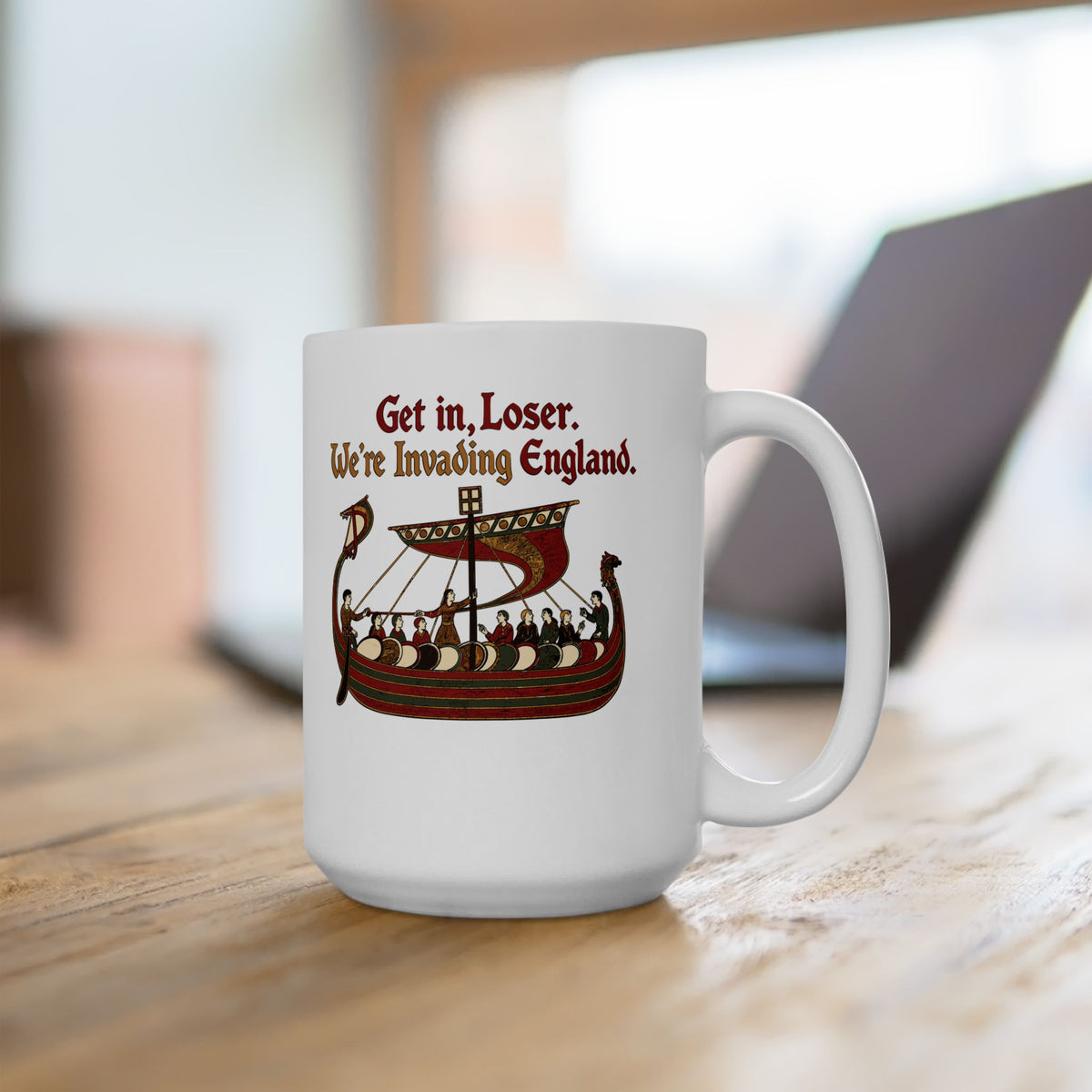 Get in Loser Norman Conquest Tapestry Ceramic Mug, (11oz, 15oz)