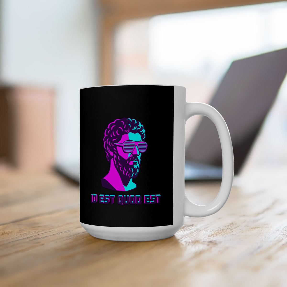 Vaporwave Aurelius It Is What It Is Latin Quote Ceramic Mug, (11oz, 15oz)