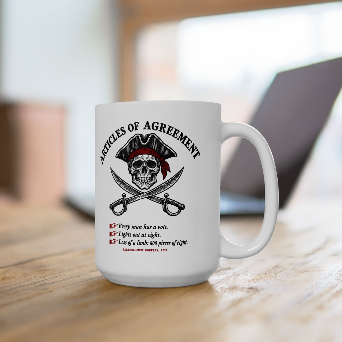Articles of Agreement Pirate Code Ceramic Mug, (11oz, 15oz)