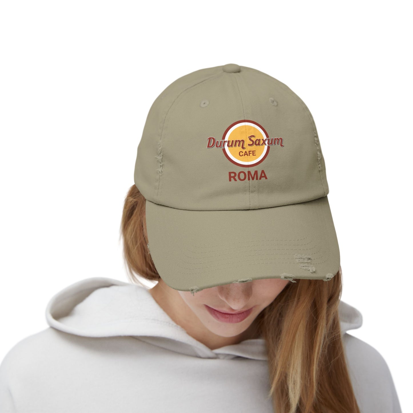 Hard Rock Cafe Roma in Latin Unisex Distressed Cap