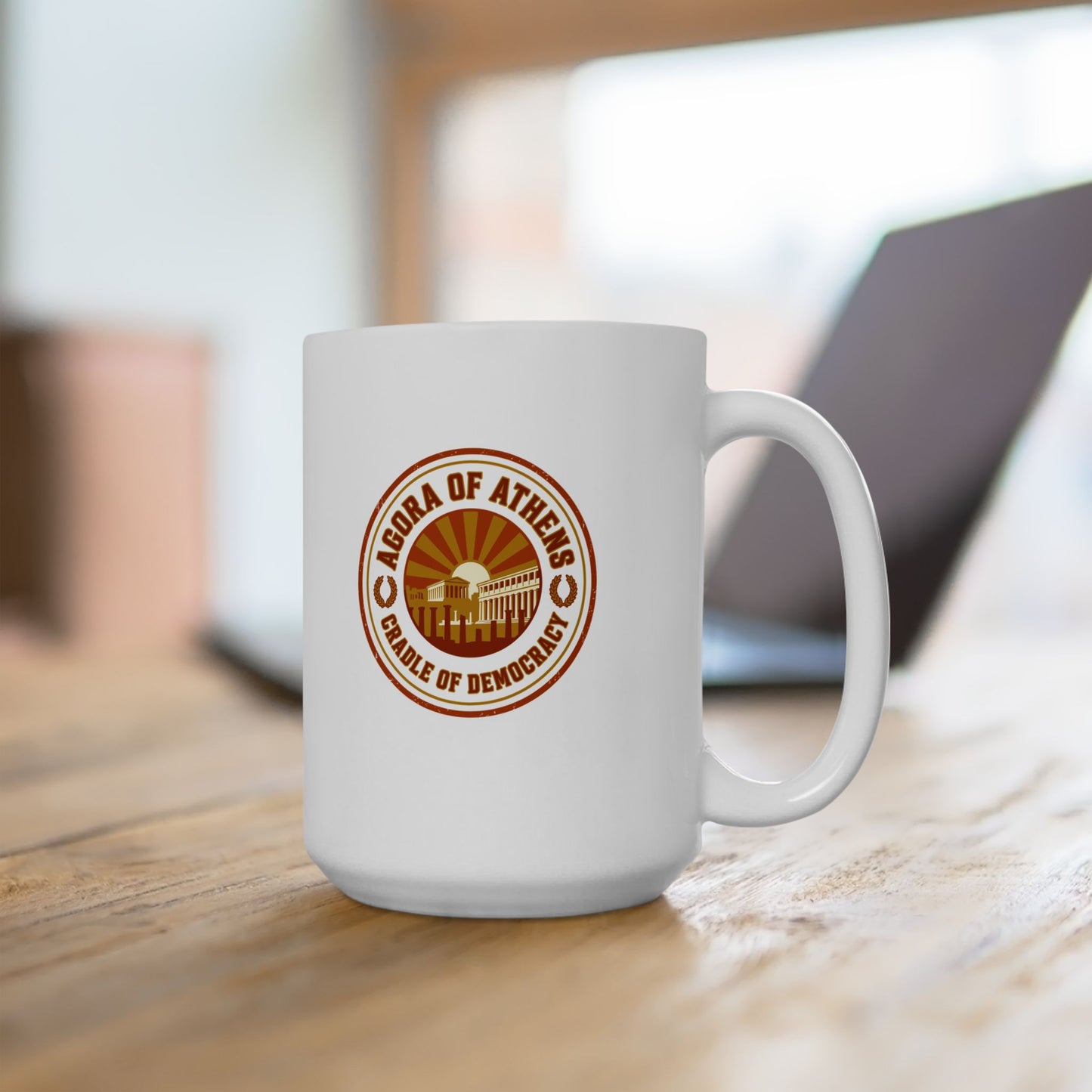 Athens Agora Cradle of Democracy Ceramic Mug, (11oz, 15oz)