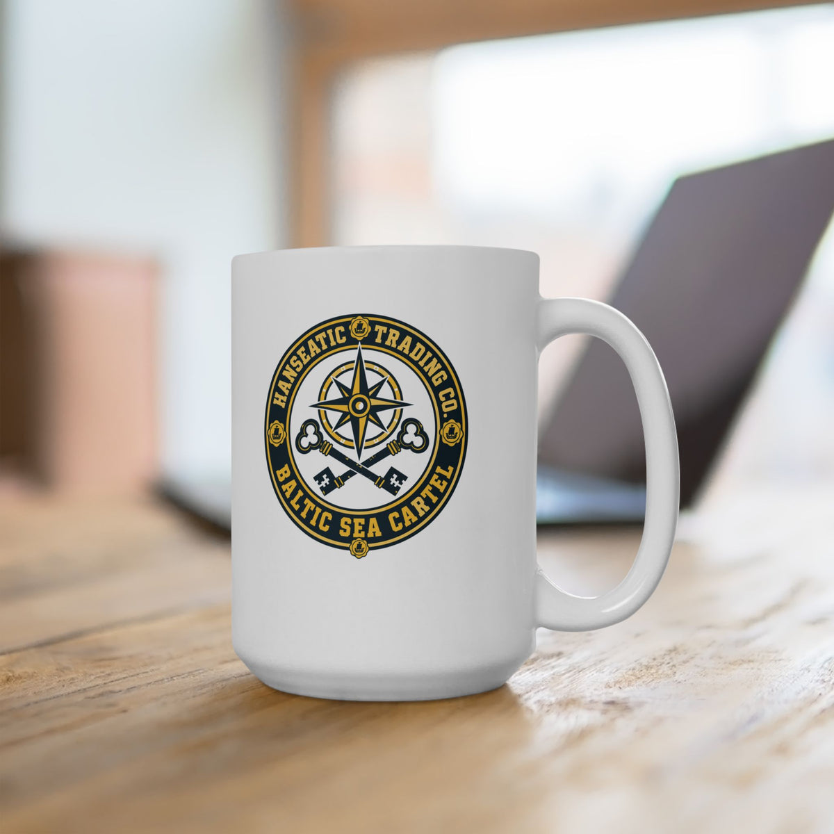 Hanseatic Trading Co Baltic Sea Cartel Ceramic Mug, (11oz, 15oz)