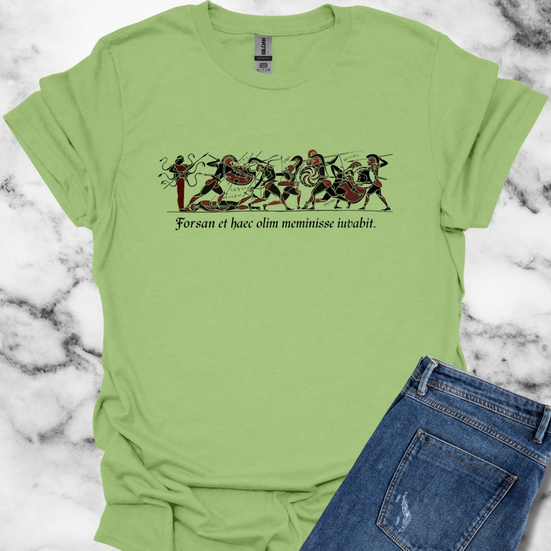 Aeneid Good Old Days Quote in Latin Lightweight Unisex T-shirt