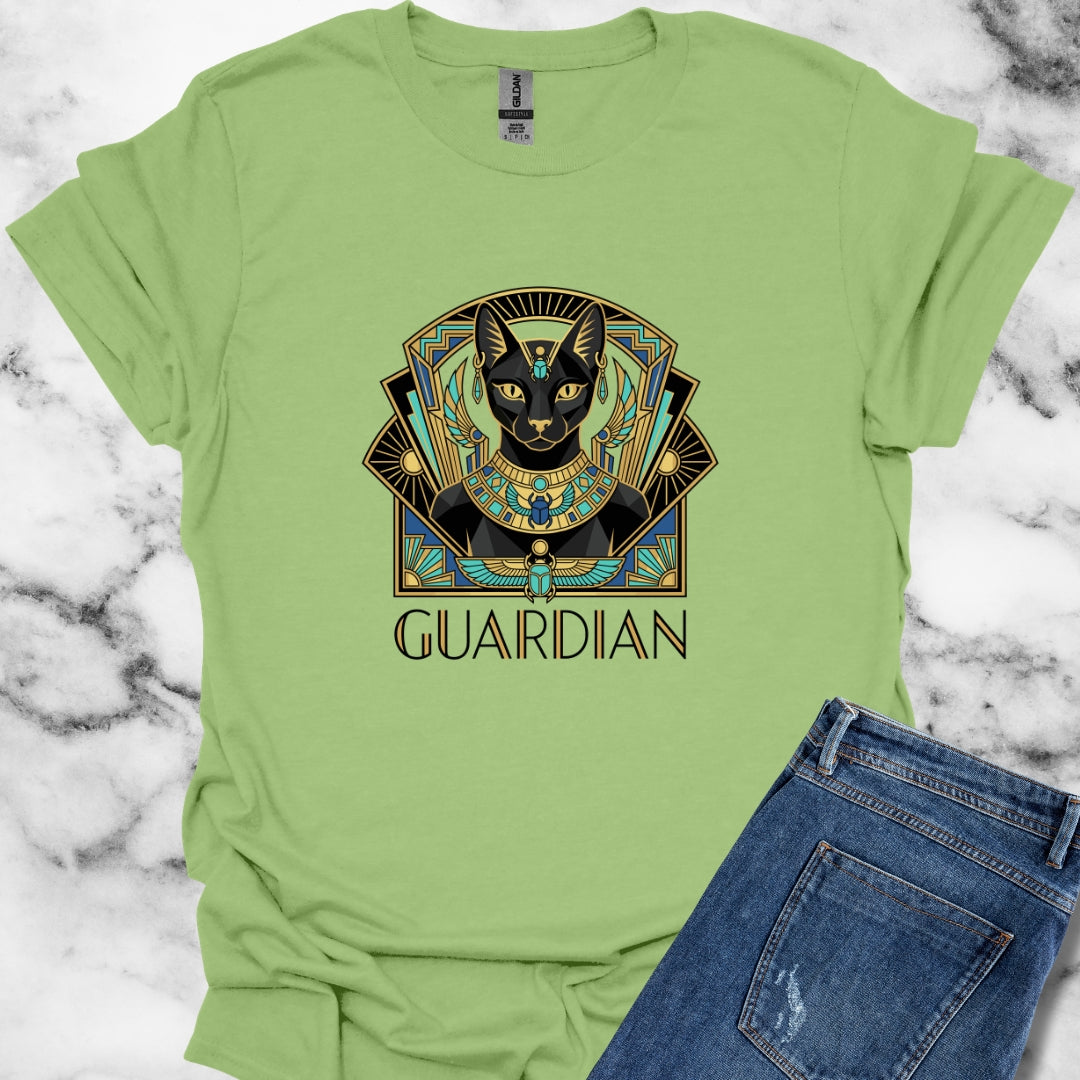 Bastet Guardian Art Deco Unisex Lightweight T-Shirt