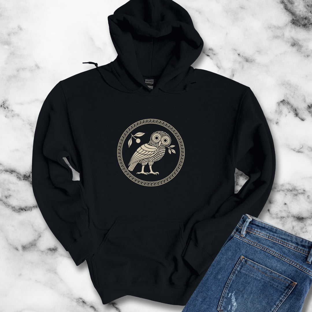 Ancient Athens Owl Unisex Heavy Blend™ Hooded Sweatshirt