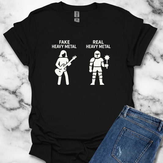 Fake Heavy Metal Real Heavy Metal Knight T-Shirt