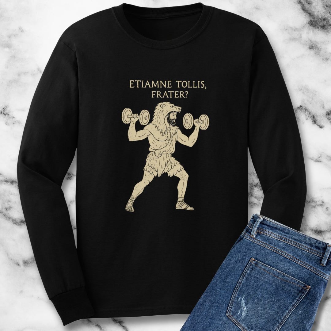 Hercules Do You Even Lift Bro in Latin Unisex Long Sleeve Tee