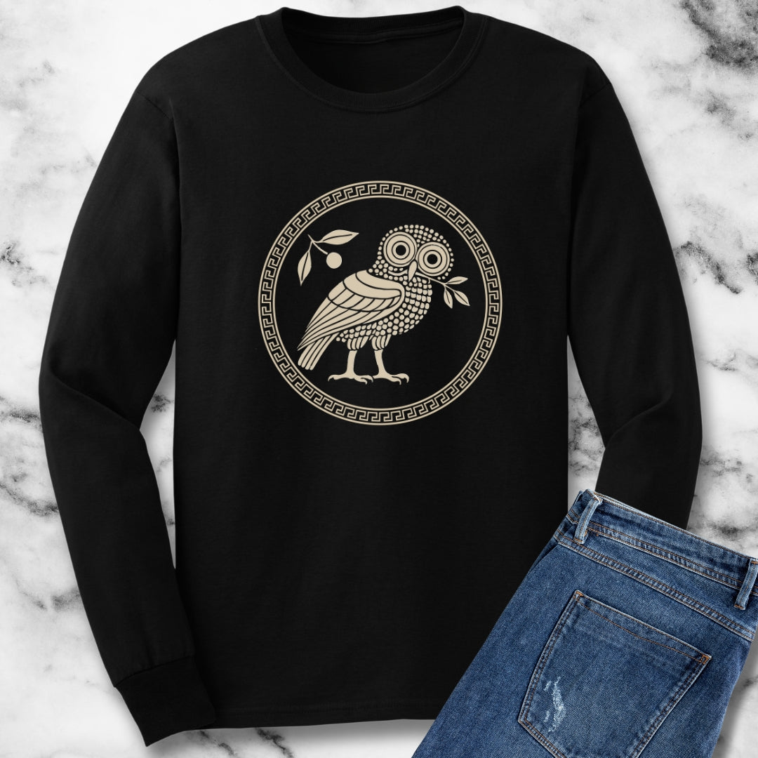 Ancient Athens Owl Unisex Long Sleeve Tee