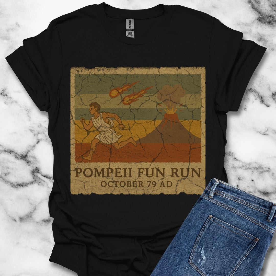 Pompeii Fun Run Ancient Fresco T-Shirt