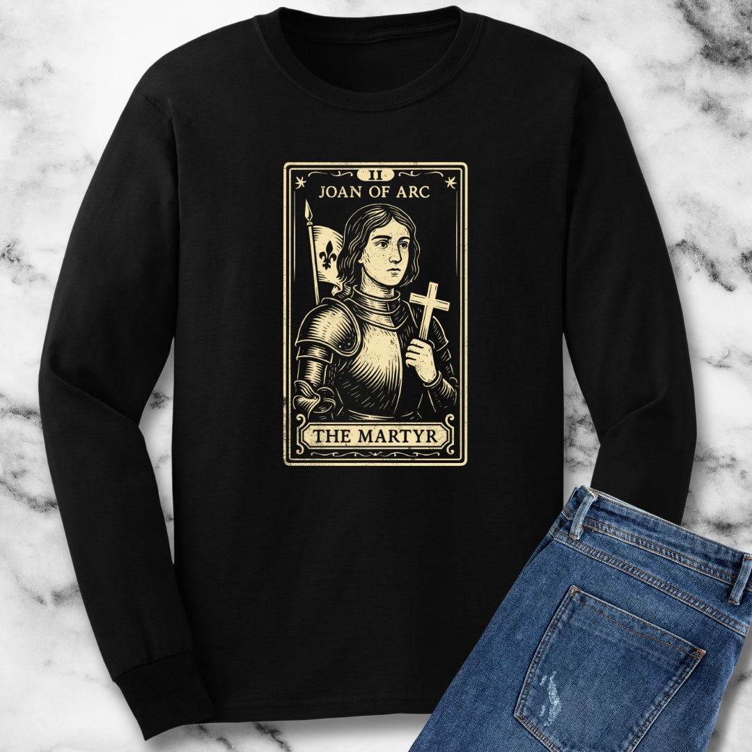 Joan of Arc Tarot Card The Martyr Unisex Long Sleeve Tee