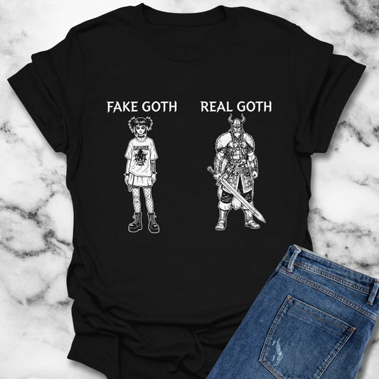 Fake Goth Real Goth Unisex Lightweight T-Shirt