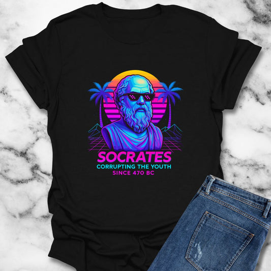 Vaporwave Socrates Corrupting Youth Since 470 BC T-Shirt