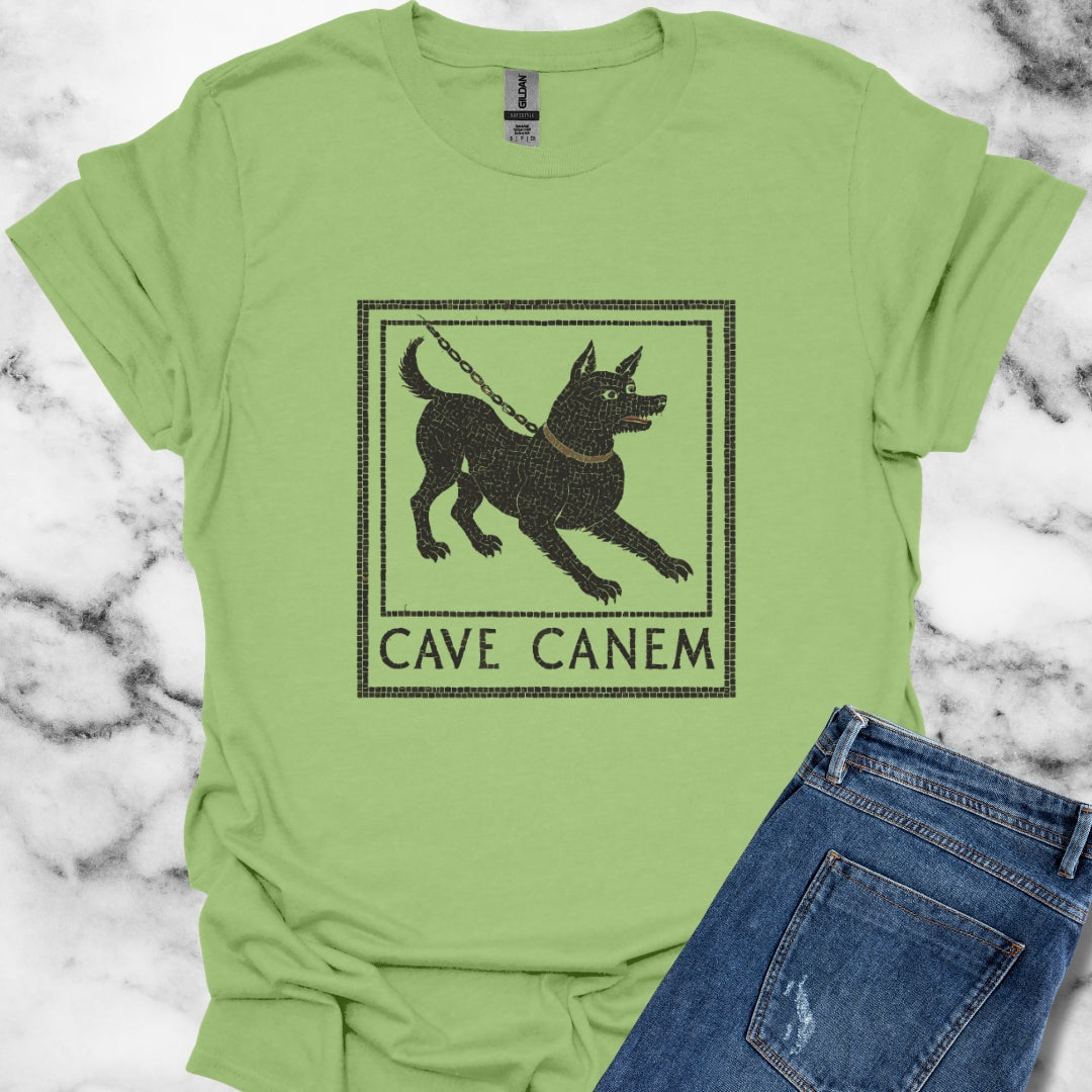 Cave Canum Pompeii Beware of Dog Mosaic Unisex Lightweight T-Shirt