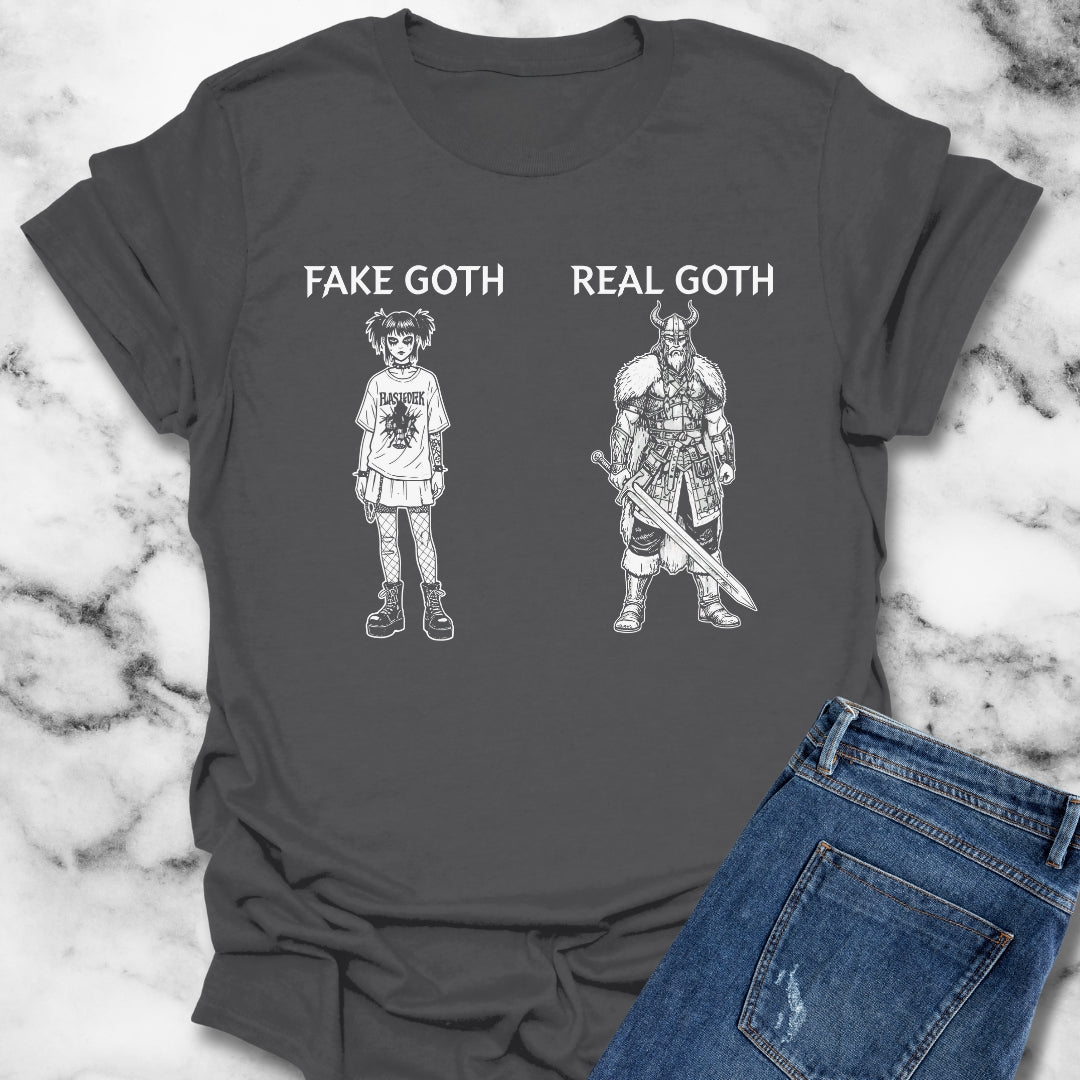 Fake Goth Real Goth Unisex Lightweight T-Shirt
