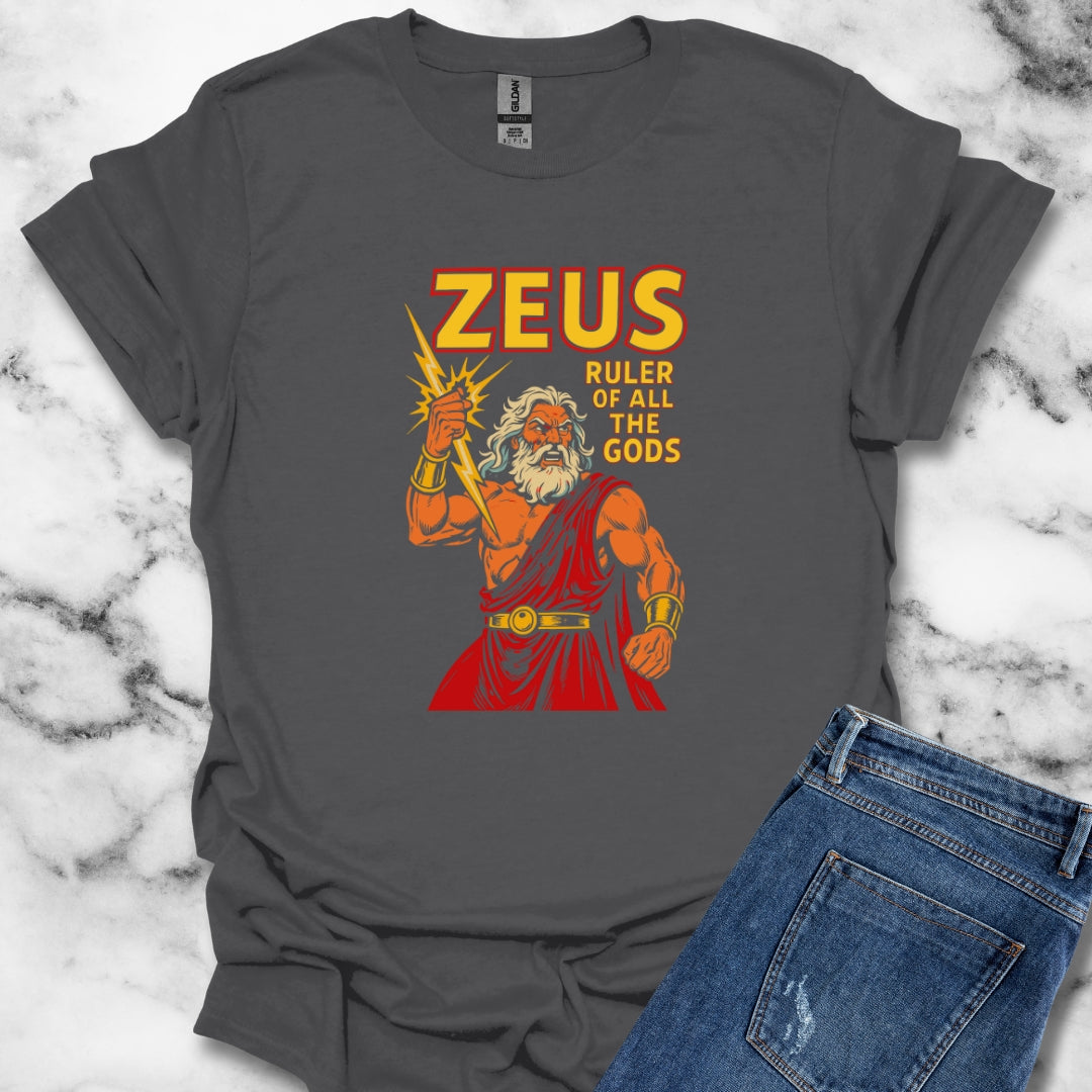 Zeus Ruler of All the Gods Comic Book Style T-Shirt