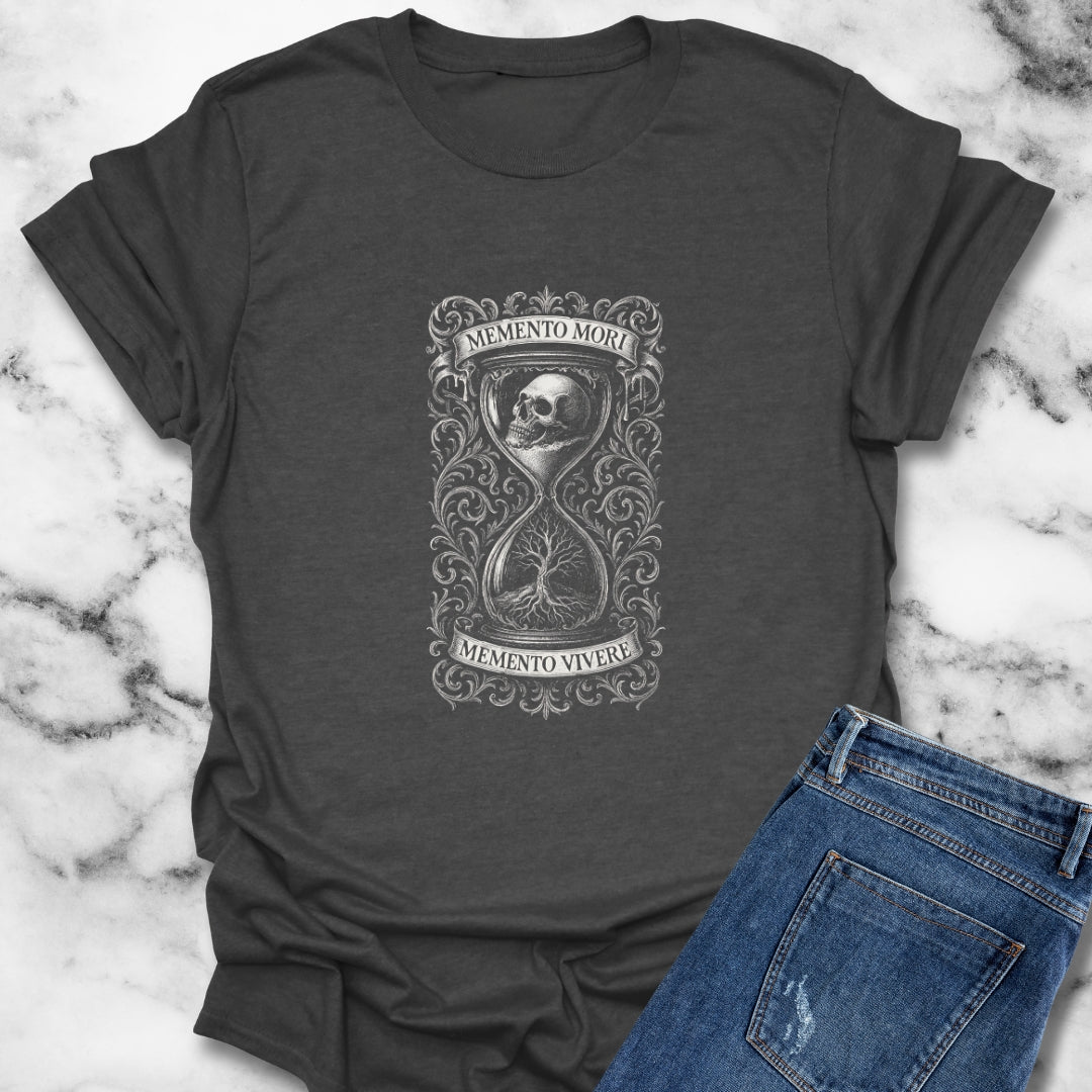 Memento Mori Memento Vivere Remember you Must Die and Live Stoic T-Shirt