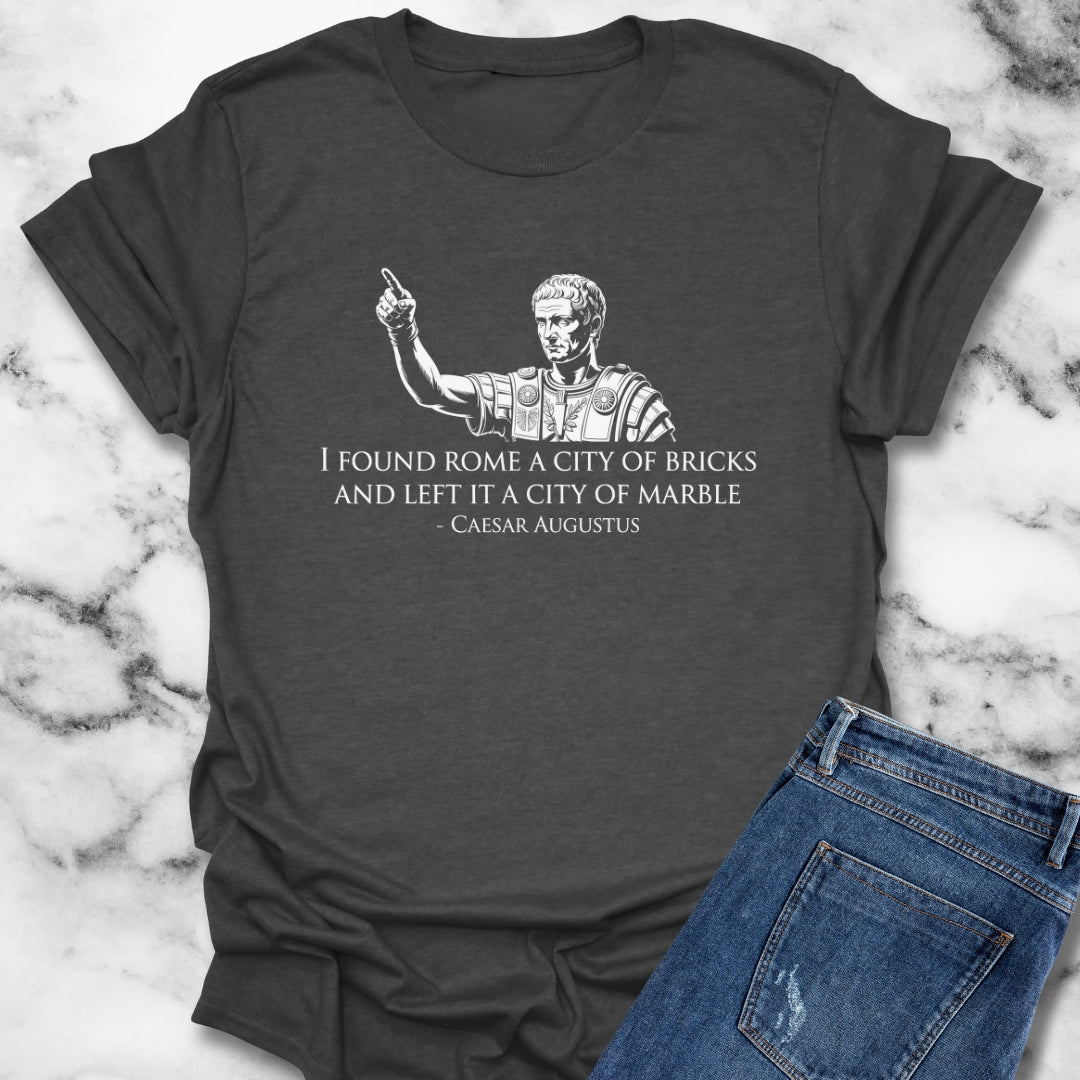 Caesar Augustus Quote City of Marble T-Shirt