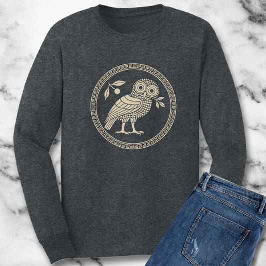 Ancient Athens Owl Unisex Long Sleeve Tee