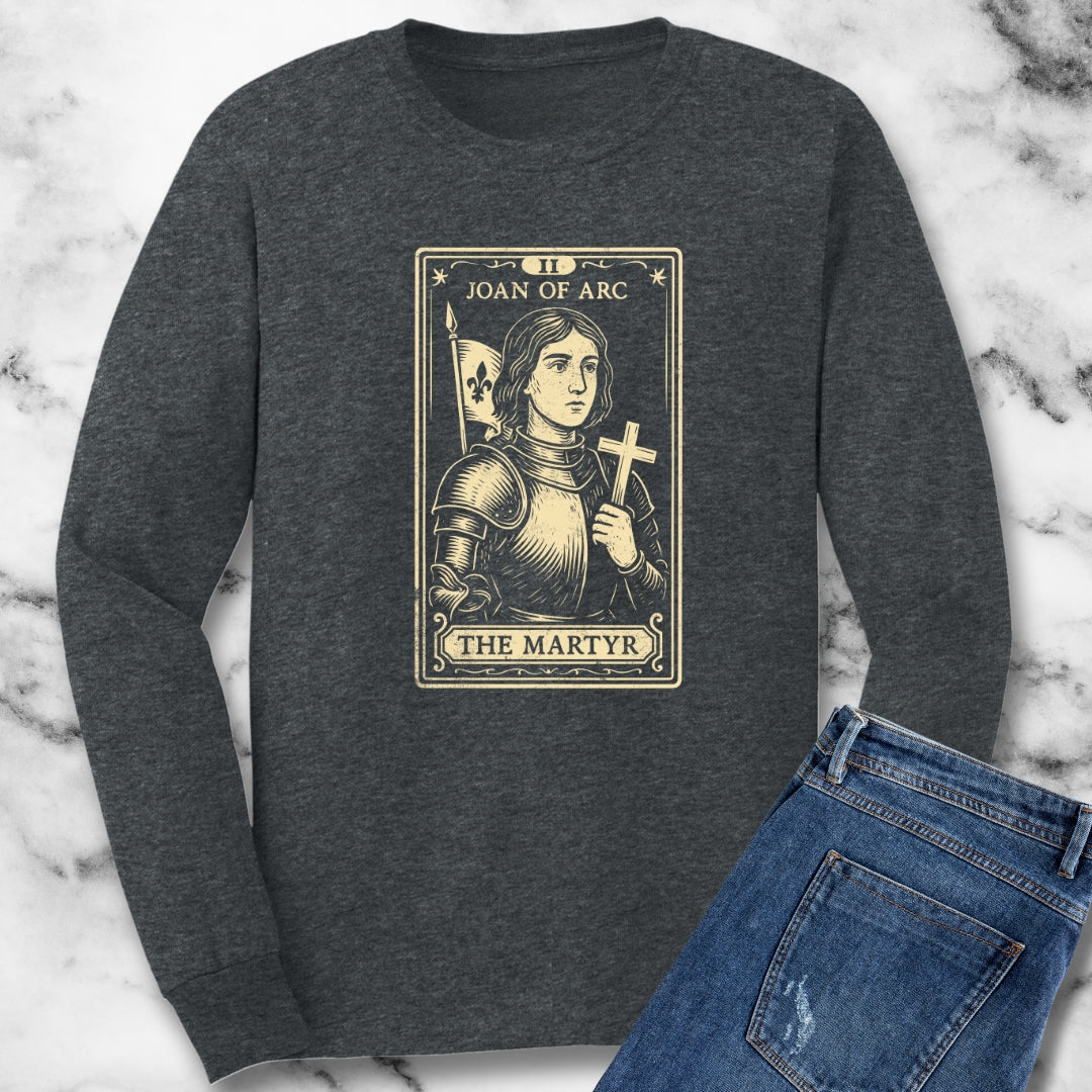 Joan of Arc Tarot Card The Martyr Unisex Long Sleeve Tee