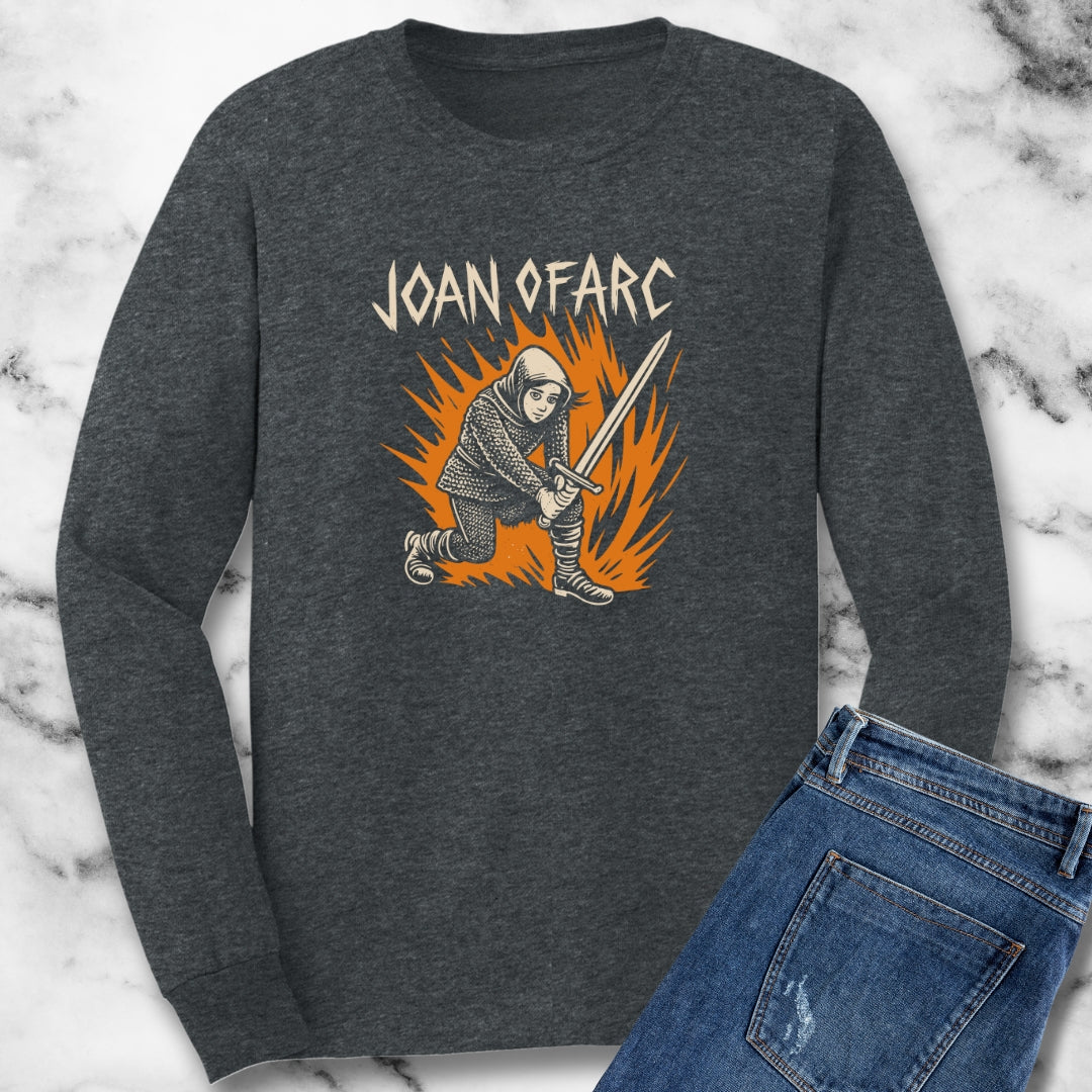 Joan of Arc 90's Punk Aesthetic Unisex Long Sleeve Tee