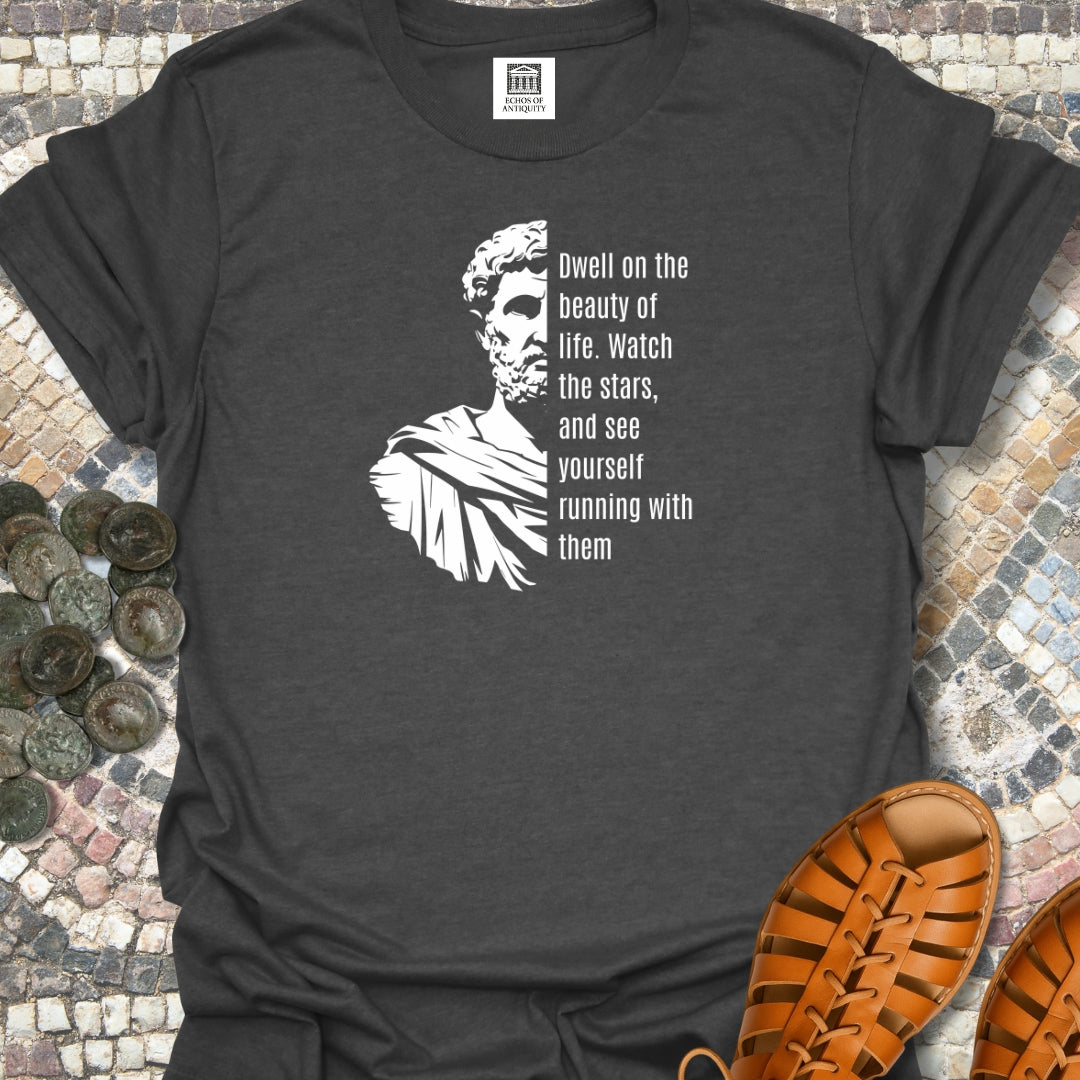 Running with the Stars Marcus Aurelius Stoic Quote T-Shirt