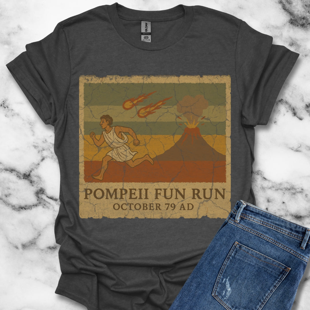 Pompeii Fun Run Ancient Fresco T-Shirt