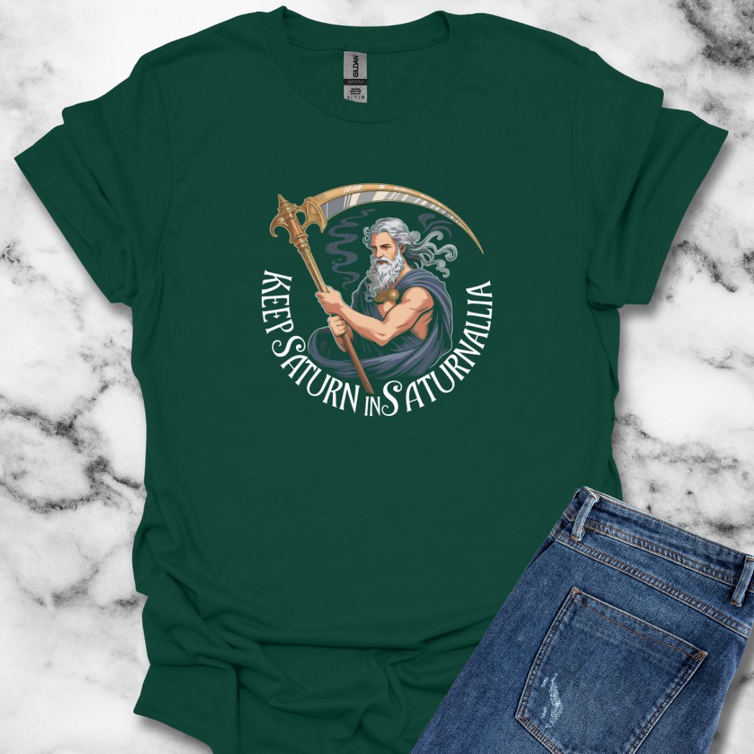 Keep Saturn in Saturnalia Christmas Parody Unisex T-Shirt