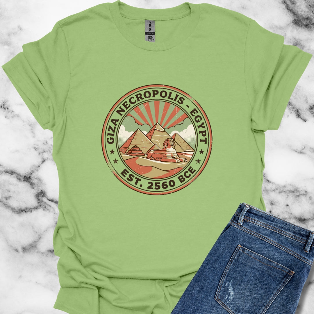 Giza Pyramids Necropolis Unisex Lightweight T-Shirt