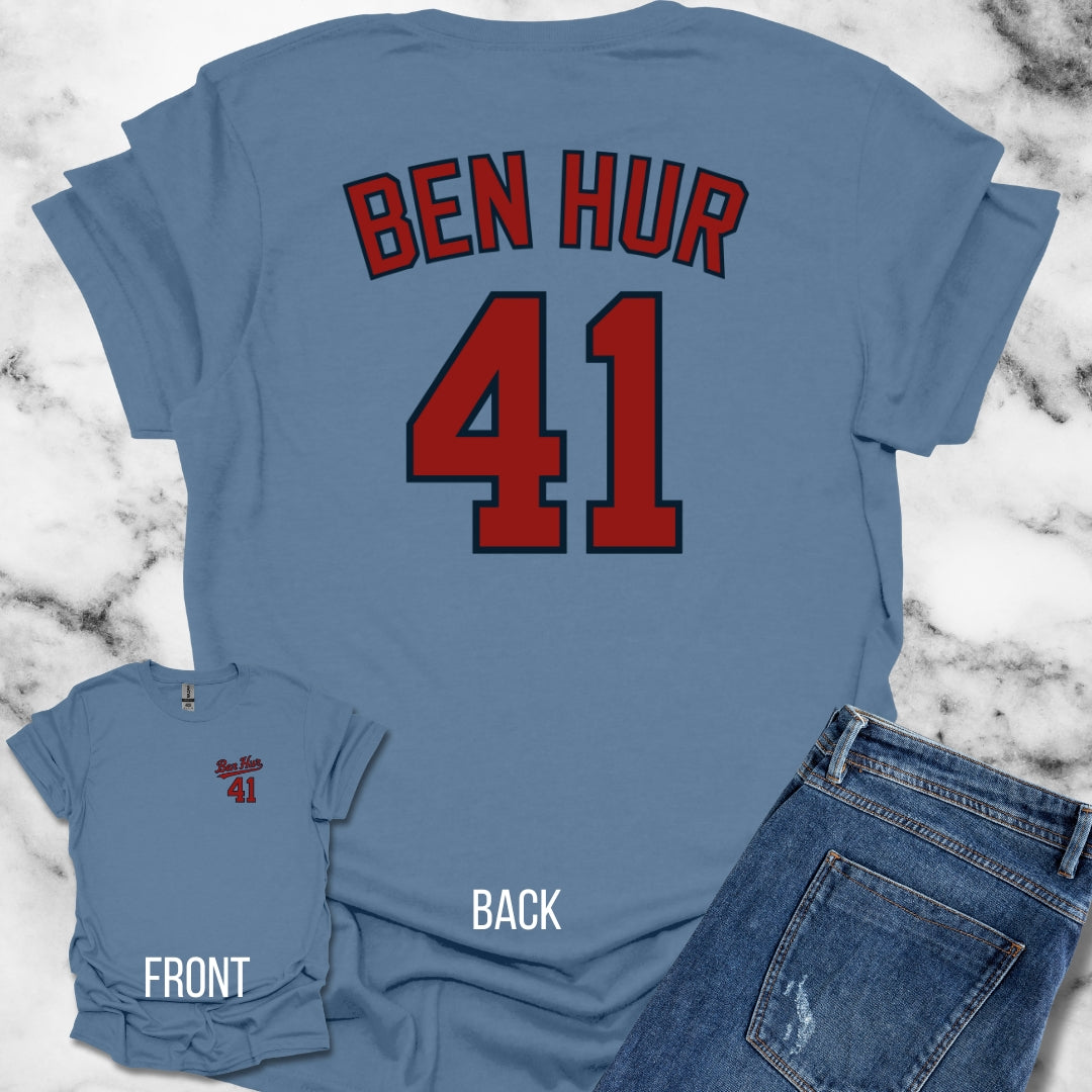 Ben Hur Back Print Baseball Style T-Shirt